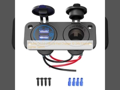 Podwójny QC2.0 USB Szybkie ładowanie samochodowe 12-24V Przełącznik zapalniczki